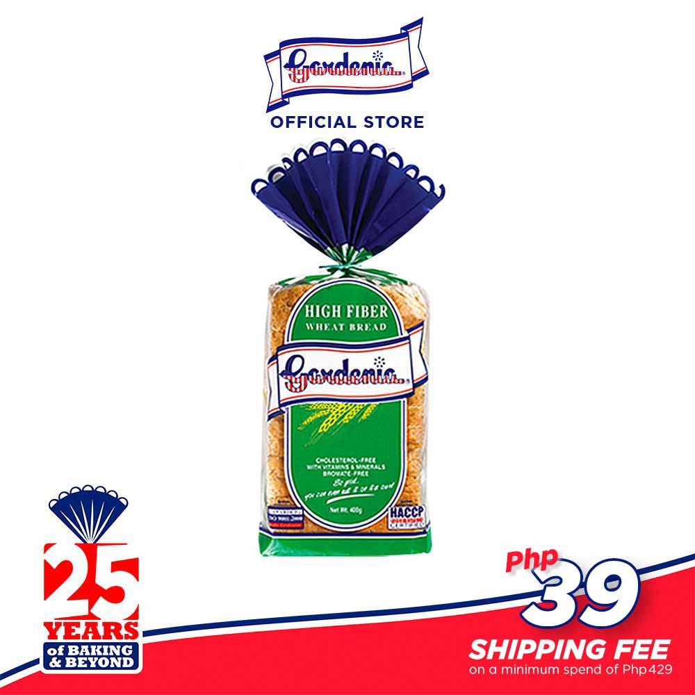 Gardenia High Fiber Wheat Bread 400g | Shopee Philippines