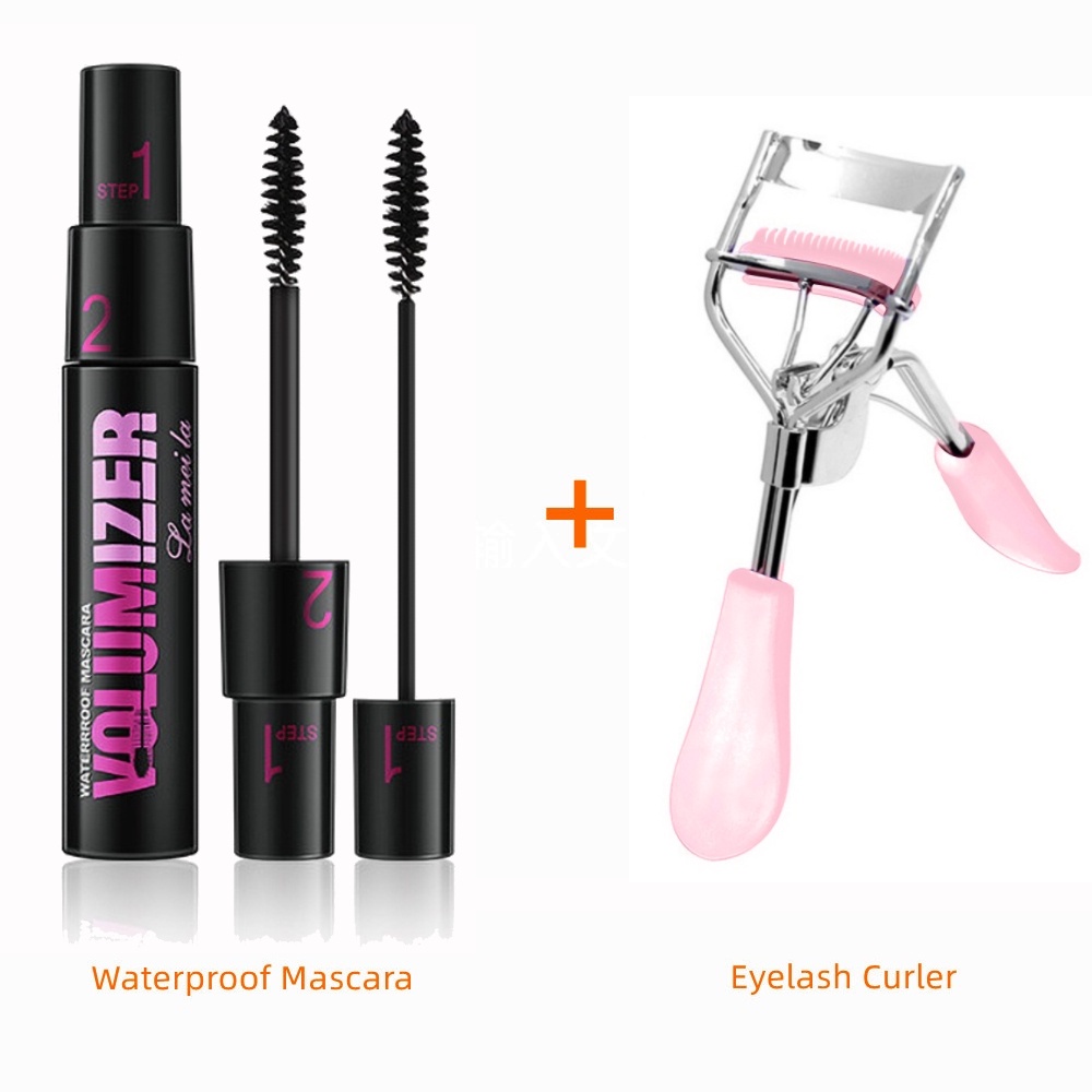 2 In 1 Waterproof Mascara Eyelash Curler Eye Makeup Set Shopee