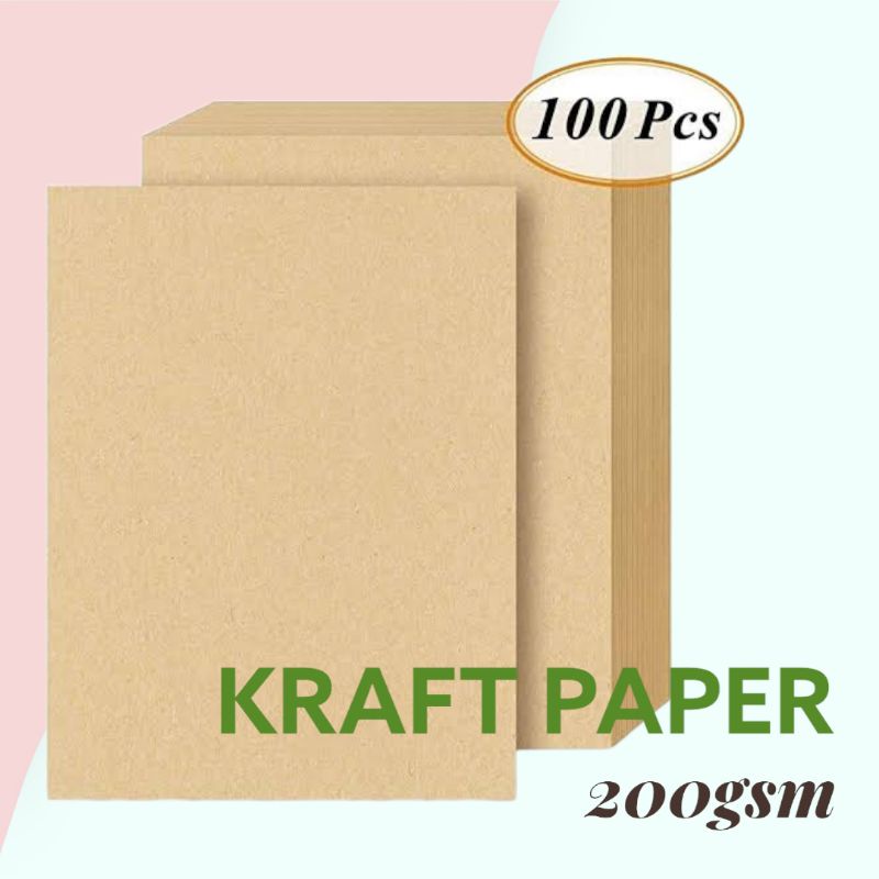 KRAFT PAPER BROWN PAPER 200gsm | Shopee Philippines