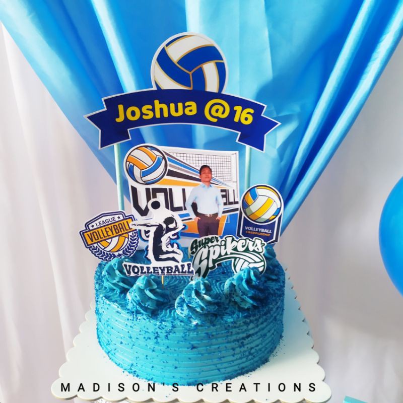 Volleyball Themed Cake & Cupcake Toppers/ Banner(HighQuality