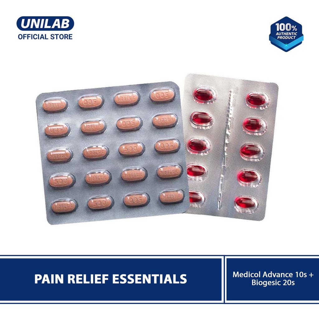 Pain Relief Essentials (Medicol Advance 200mg 10s + Biogesic 20s