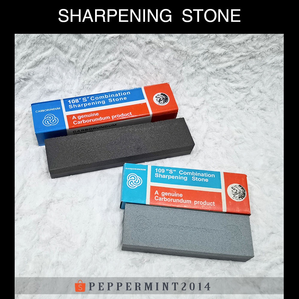 ☞⊙㍿Carborundum Silicon Carbide Combination Sharpening Stone Kitchen