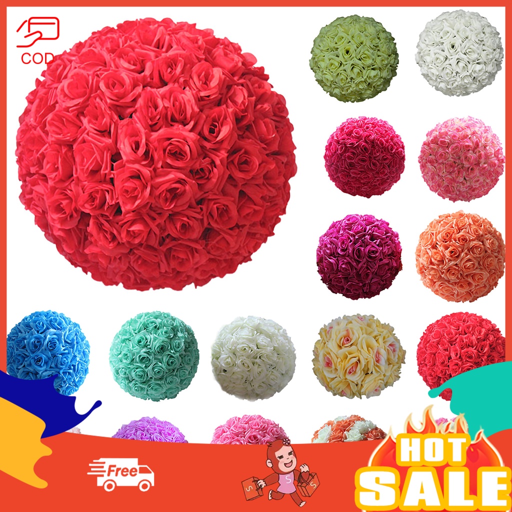 Tworsen Rose Flower Balls Romantic Realistic Rose Blossoms Plastic Rose