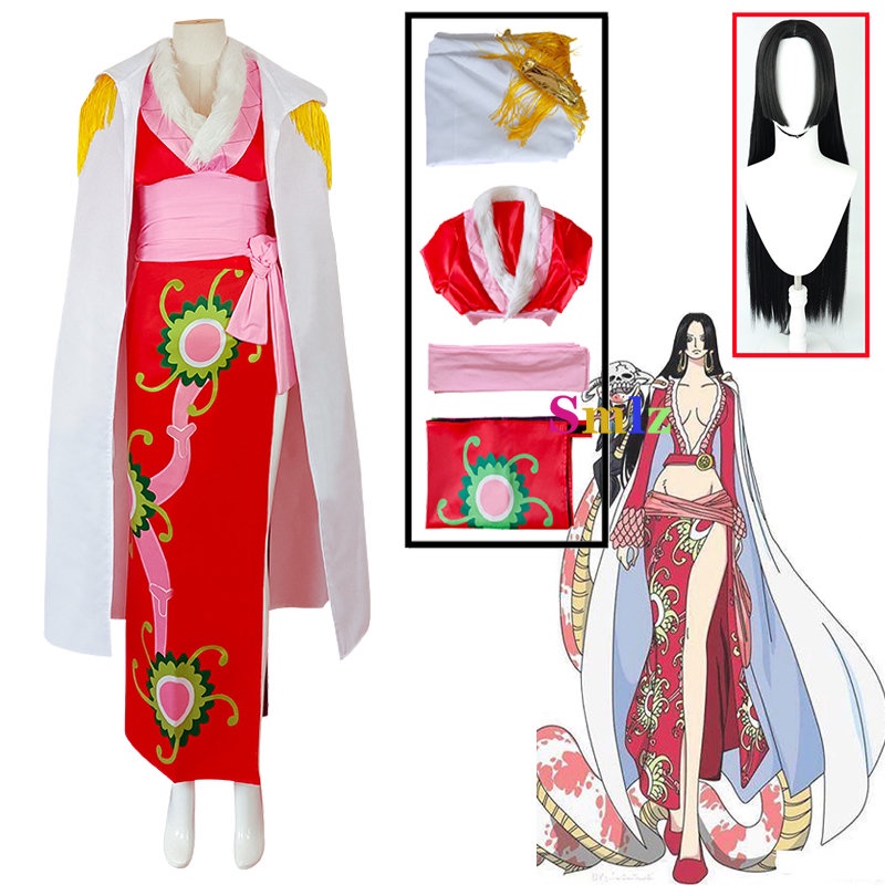 Boa Hancock Cosplay Kimono Anime Hancock Dresses Cloak Costume ...