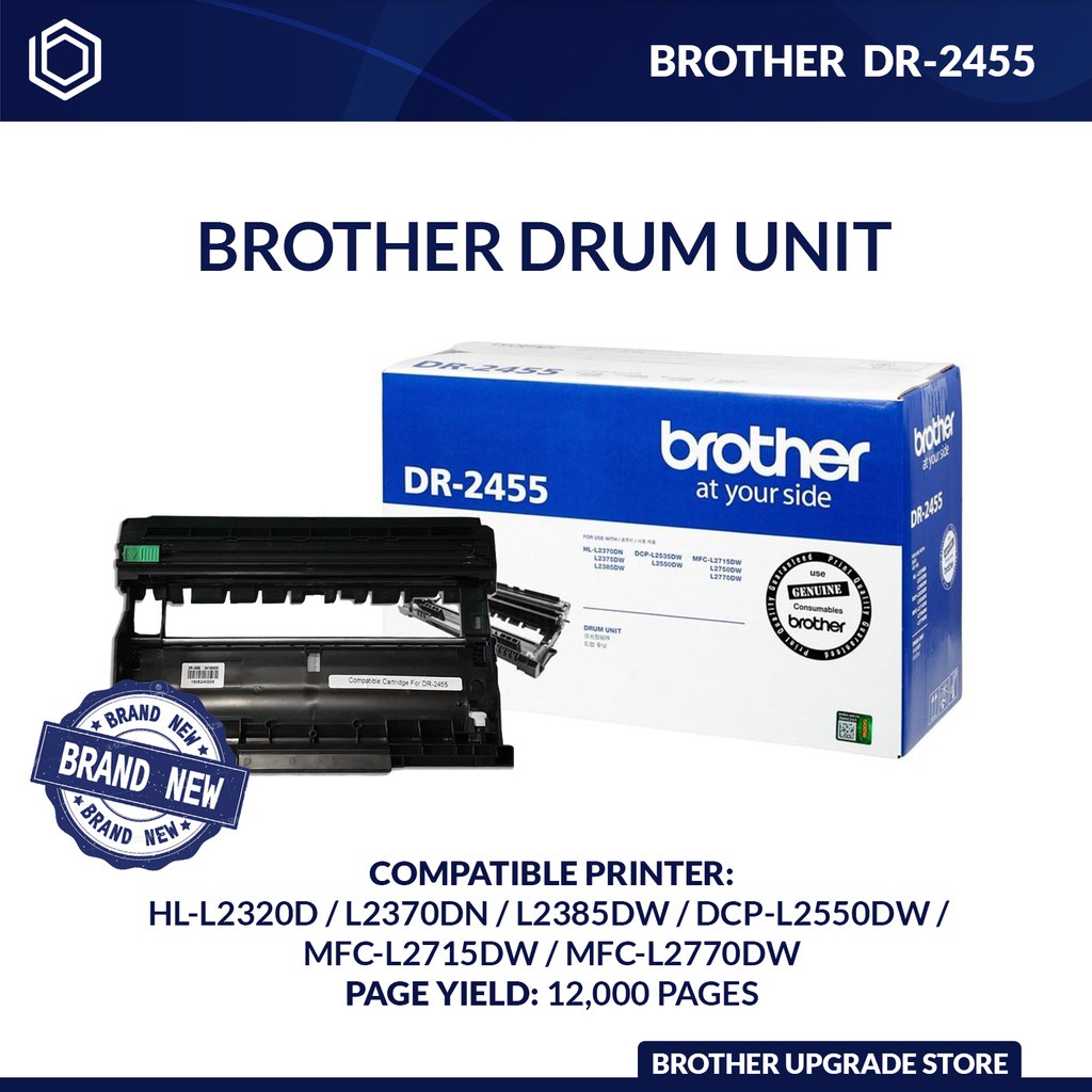 ₪⊕☊BROTHER ORIGINAL GENUINE DRUM DR2455 HLL2370DW/L2385DW DCP