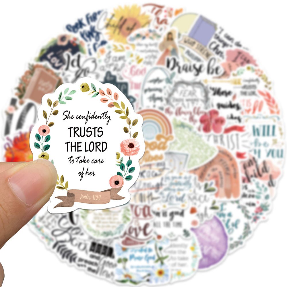 HIT Bible Phrase Series 01 Stickers 52Pcs/Set Fashion HIT Waterproof ...