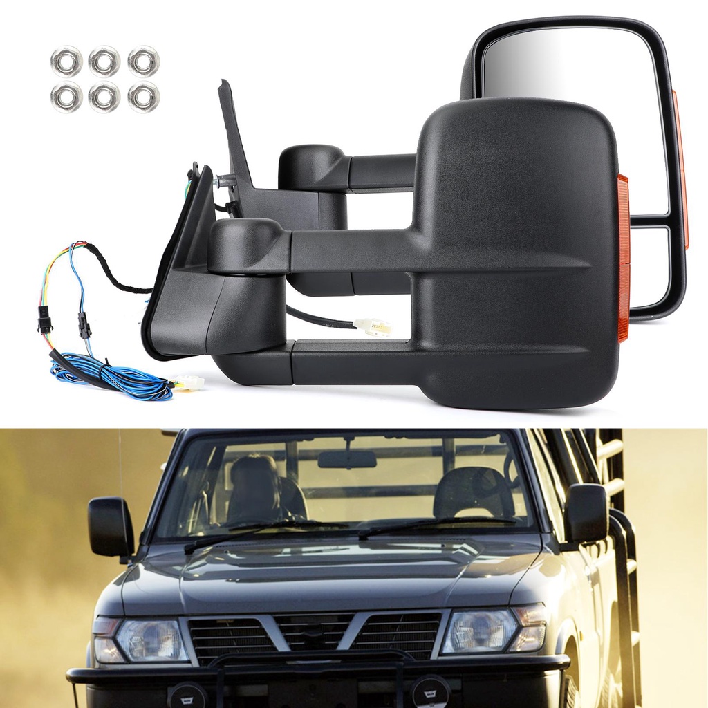 Extendable Towing Mirrors For Nissan Patrol Gu Y Y Y Current Pair Shopee Philippines