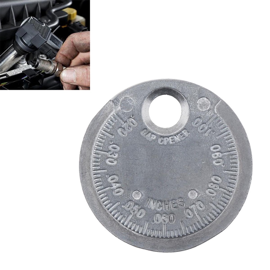 Universal Ramp Style Spark Plug Feeler Gauge Metal Spark Plug Gap Tool