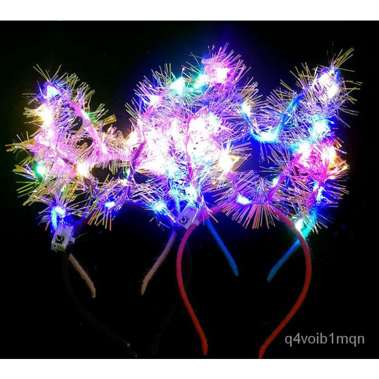 New Concert Party Rabbit Ears Headdress Hair Bands Bunny Ears Led Light ...