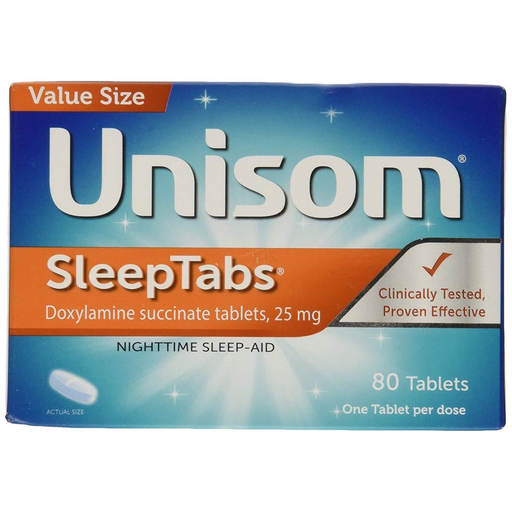 SDIV Unisom Sleep Tabs Doxylamine Succinate Tablets 25 mg, Nighttime ...