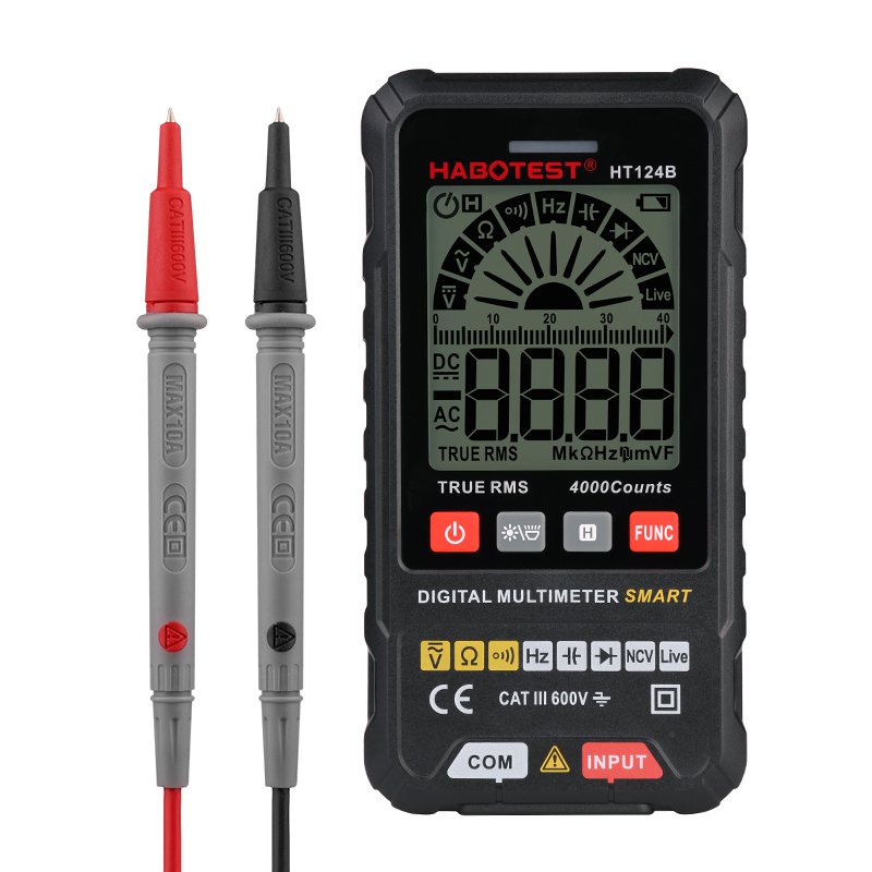 HABOTEST HT124B Electrical Testers and Multimeters 4000 Counts Test ...