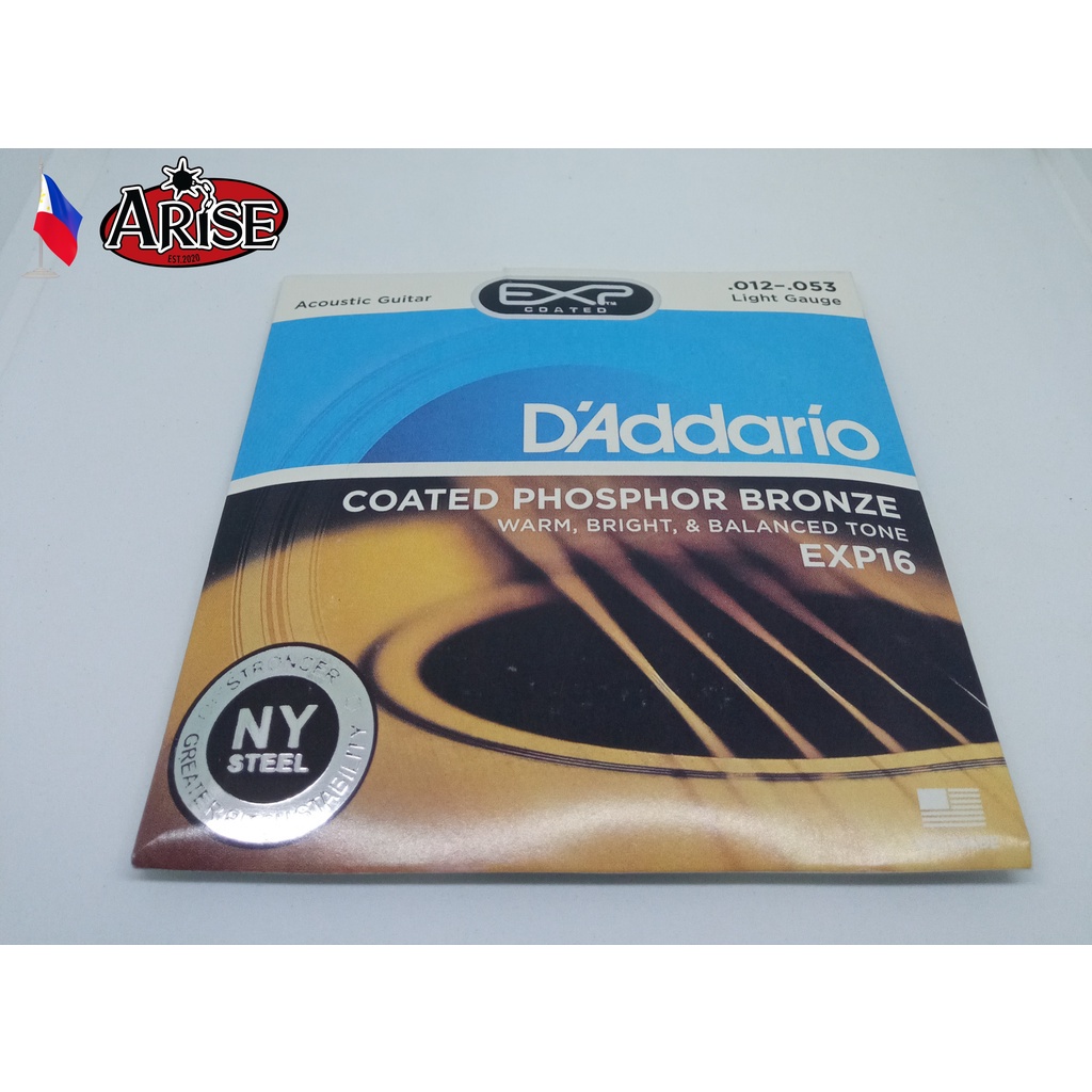 D'Addario EXP16 1253 Light Gauge Coated Phosphor Bronze Acoustic