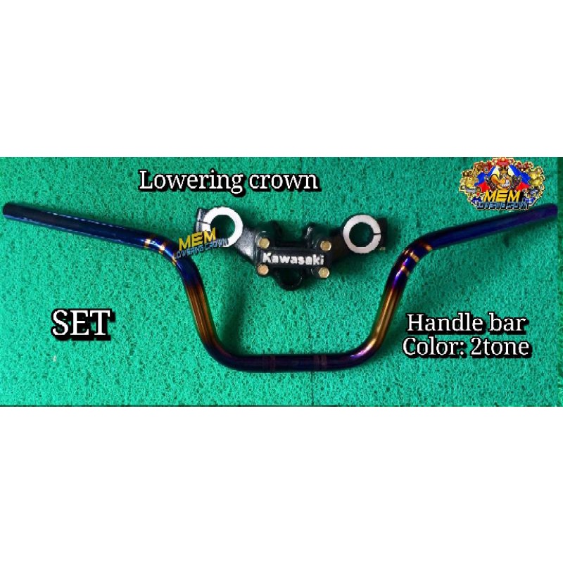 Kawasaki Barako lowering crown Set with Handle Bar | Shopee Philippines