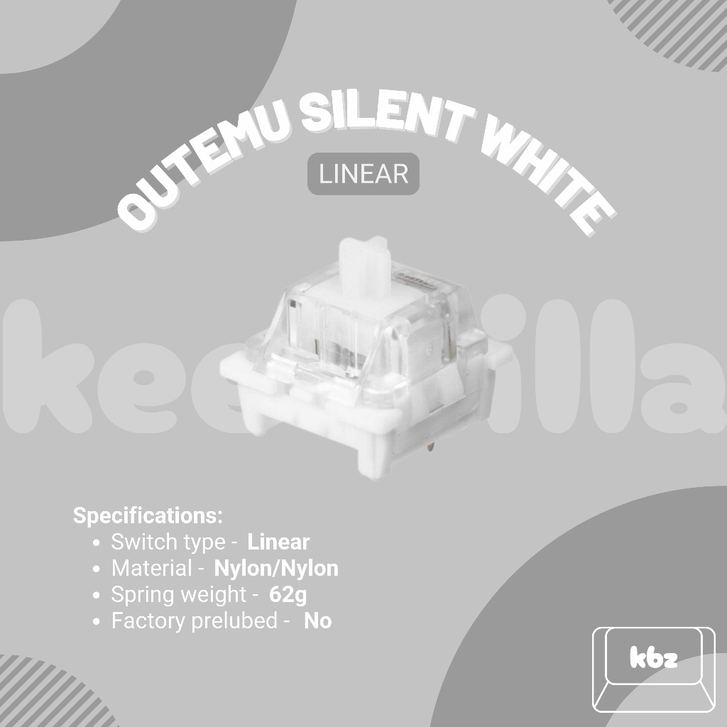 Outemu Silent White Linear Switch Mechanical Keyboard Switch SMD LED 3