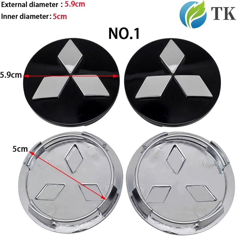 Mitsubishi Emblem Tire Center Cap Logo Hub Screw Cap Wheel Rim Cap