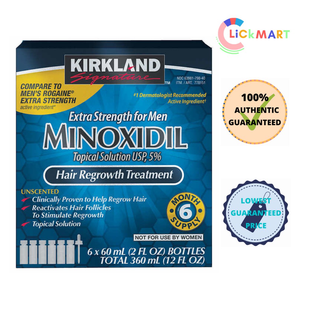 Kirkland Signature Hair Regrowth Treatment Extrastrength For Men5 Minoxidil Topical Solution