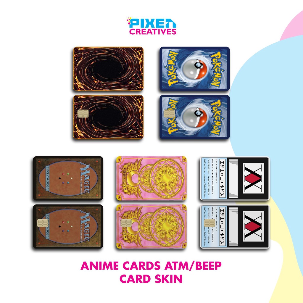 ♀﹉Card Themed Vinyl Debit ATM BEEP Card Skin Stickers ( Pokemon, MTGA ...