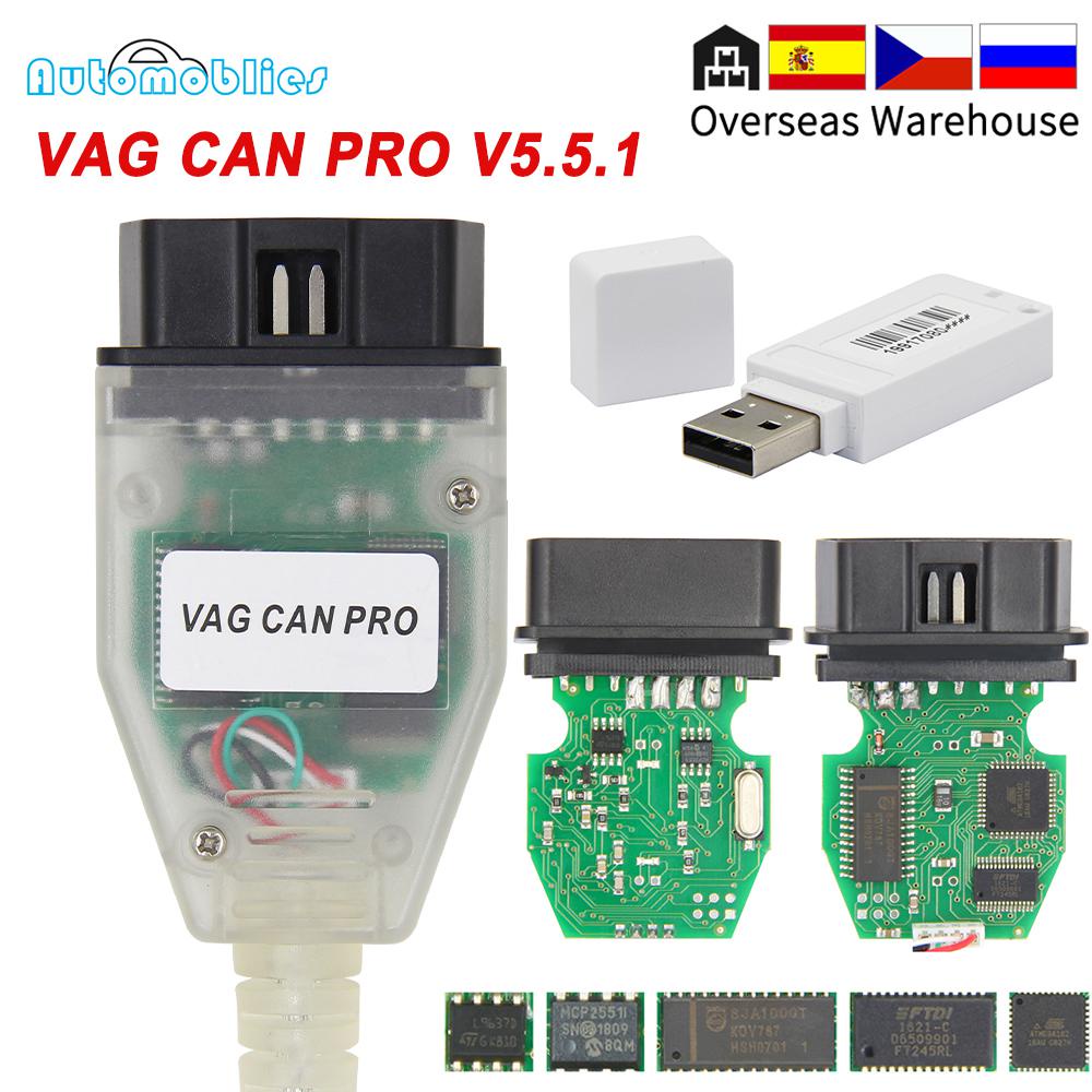 New VAG CAN PRO V5.5.1 with FTDI FT245RL VCP OBD2 Diagnostic Interface ...
