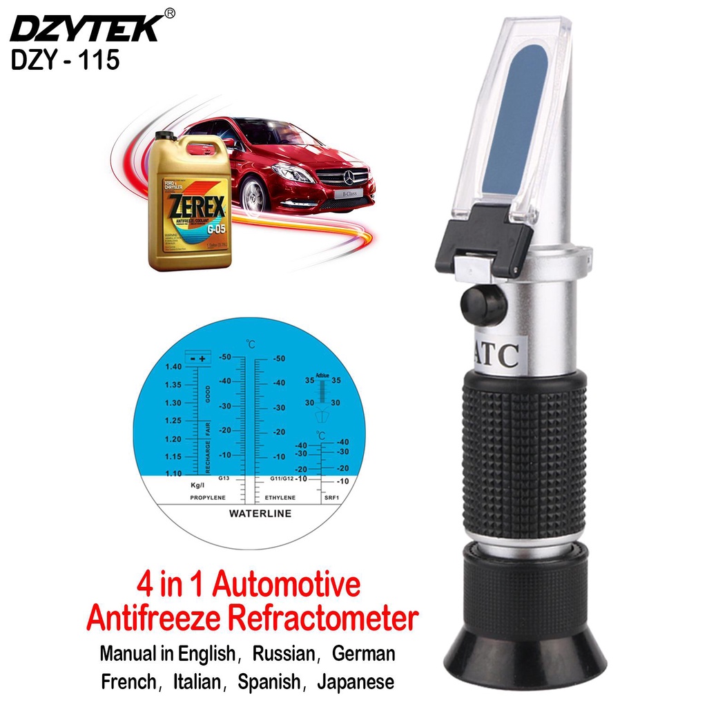 DZYTEK Antifreeze Refractometer Handheld Digital Freezing Point For ...