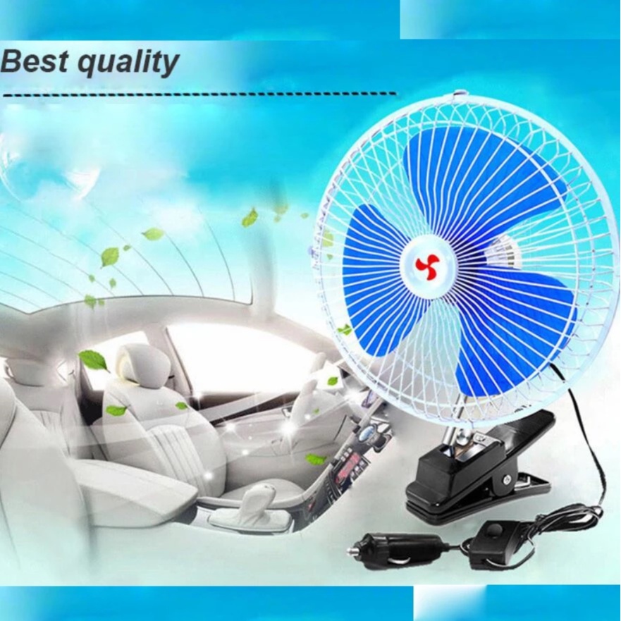6 inches Car Cooling Fan Clip Fan Powerful Quiet Ventilation Electric Car Fans Shopee Philippines