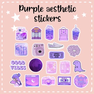 Violet Aesthetic Pastel Sticker Pack