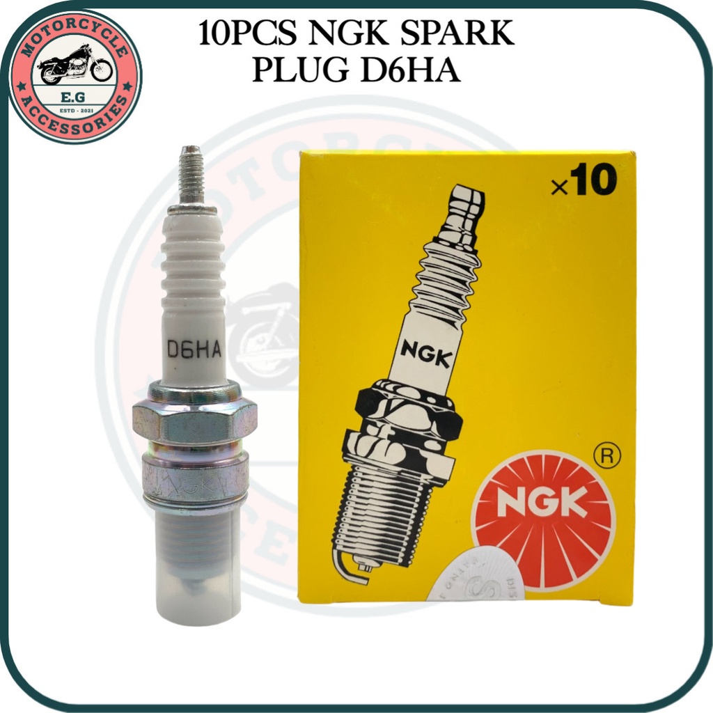 E.G Motorcycle 10Pcs NGK Spark Plug D6HA/CPR6EA9/C7HSA/D8EA Universal
