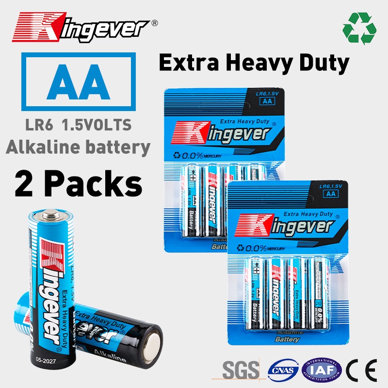Kingever Extra Heavy Duty AA LR6 Alkaline Battery 4pcs/pack Shopee