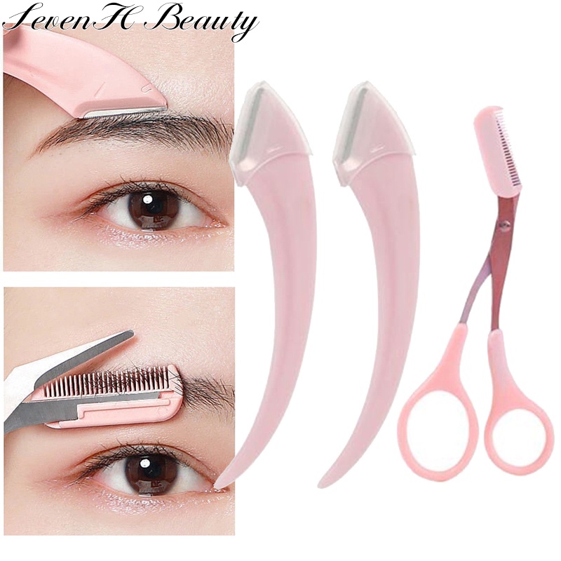 1/2/3Pcs Eyebrow Trimming Knife Eyebrow Face Razor For Women Eyebrow