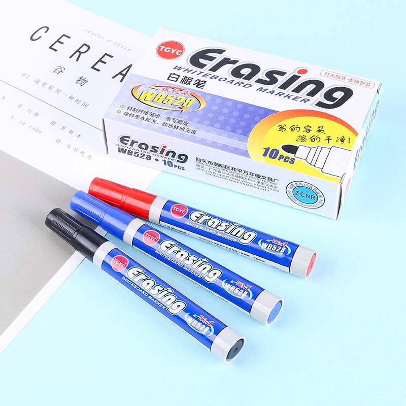 10 Pcs Erasing Whiteboard Marker Pentel Pen Office Supplies Shopee