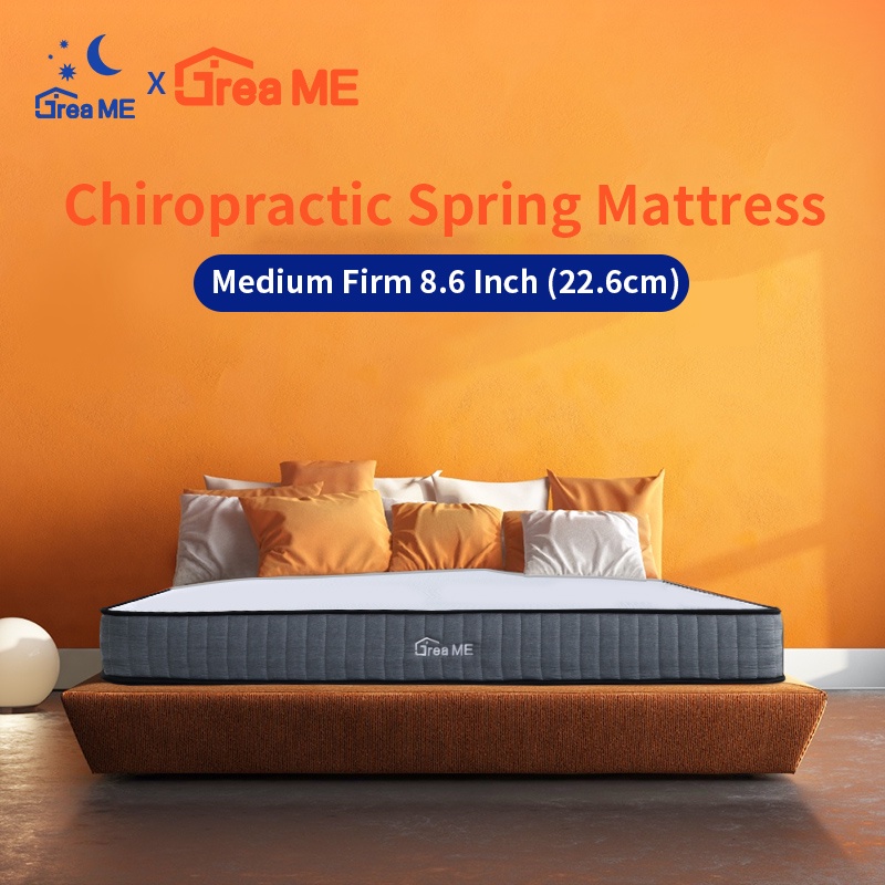 Dreame 8.6inch Memory Foam Spring Mattress Single/Double Size Soft