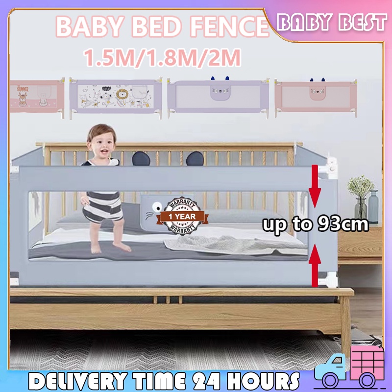 Baby Safety Bed Fence Lifting Slide Down Bed Rail Guard For Infants