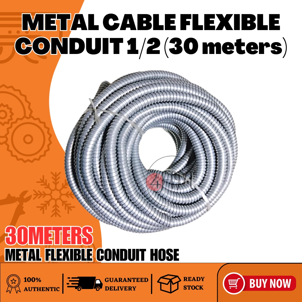 4HMC METAL FLEXIBLE CONDUIT 1/2 (30 meters) | Shopee Philippines