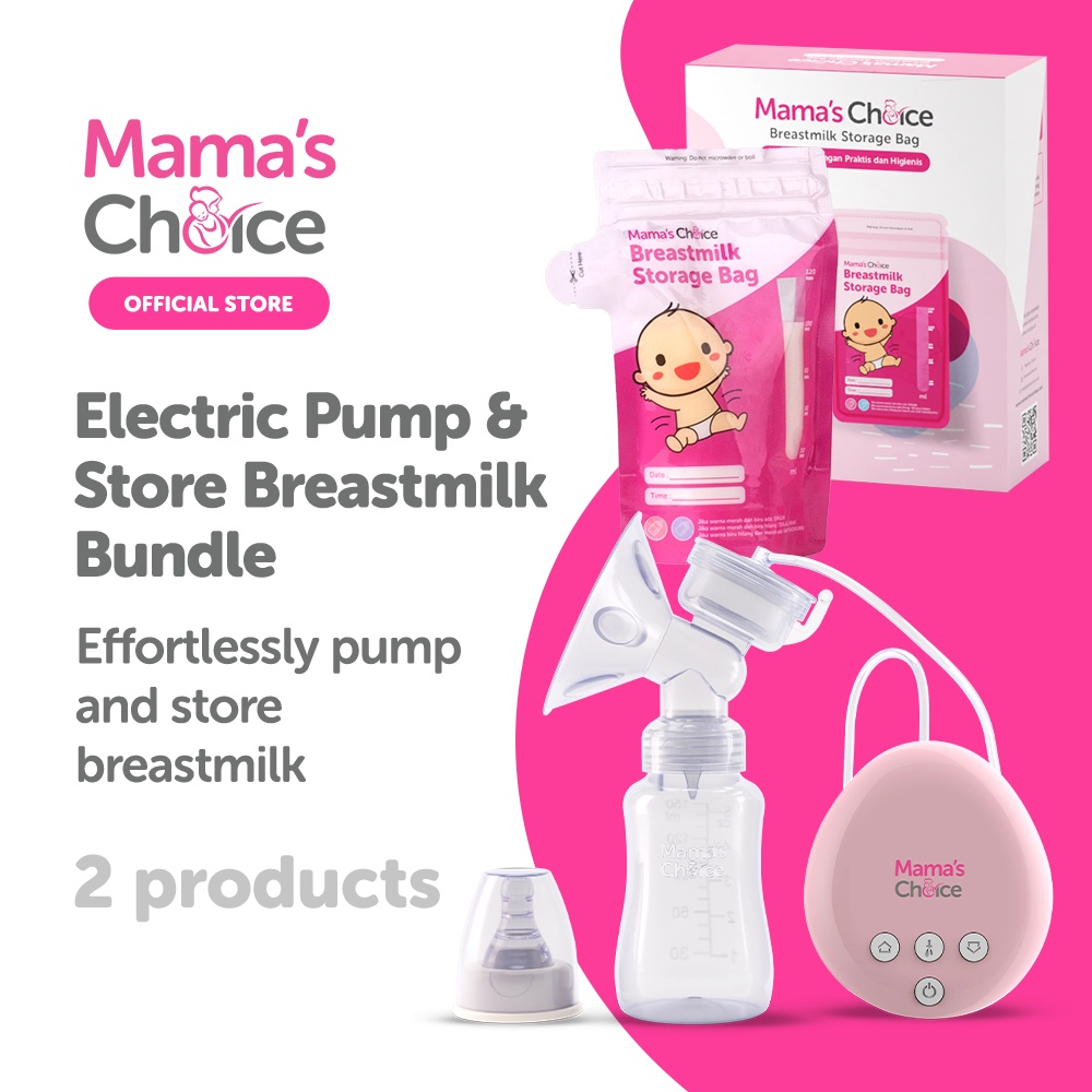 Mama's Choice Electric Breast Pump & Breastmilk Storage Bag Bundle Shopee Philippines