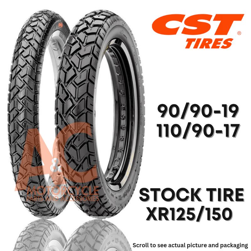 CST XR125 & XR150 Dual Sports Tire 90/90x19 & 110/90x17 Shopee