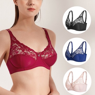 Women Bra Hot Full Cup Thin Underwear Small Bra Plus Size Wireless  Adjustable Lace Bra Cover B C D Cup Large Size Lace Bras 