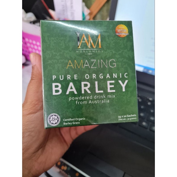 IAM WORLDWIDE AMAZING Pure organic Barley powdered drink mix from Australia 3g x 10s (per box