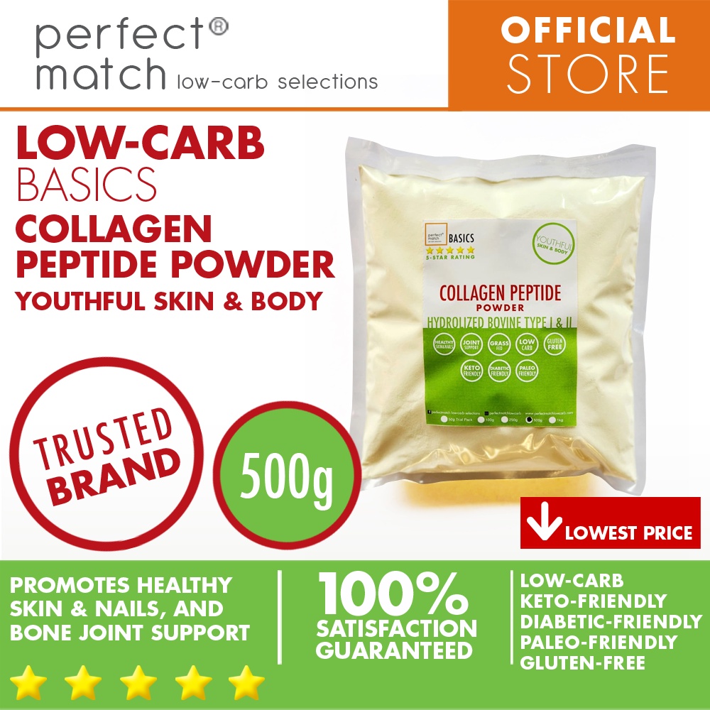 PerfectMatch Low-carb® l Collagen Peptide Powder 500g l Hydrolyzed ...