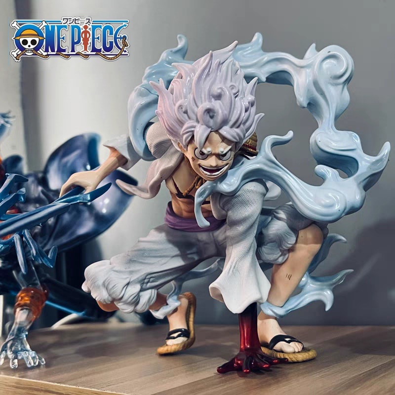 quAY 19cm One Piece Sun God Nica Luffy 5 Gear Figures Anime Action ...