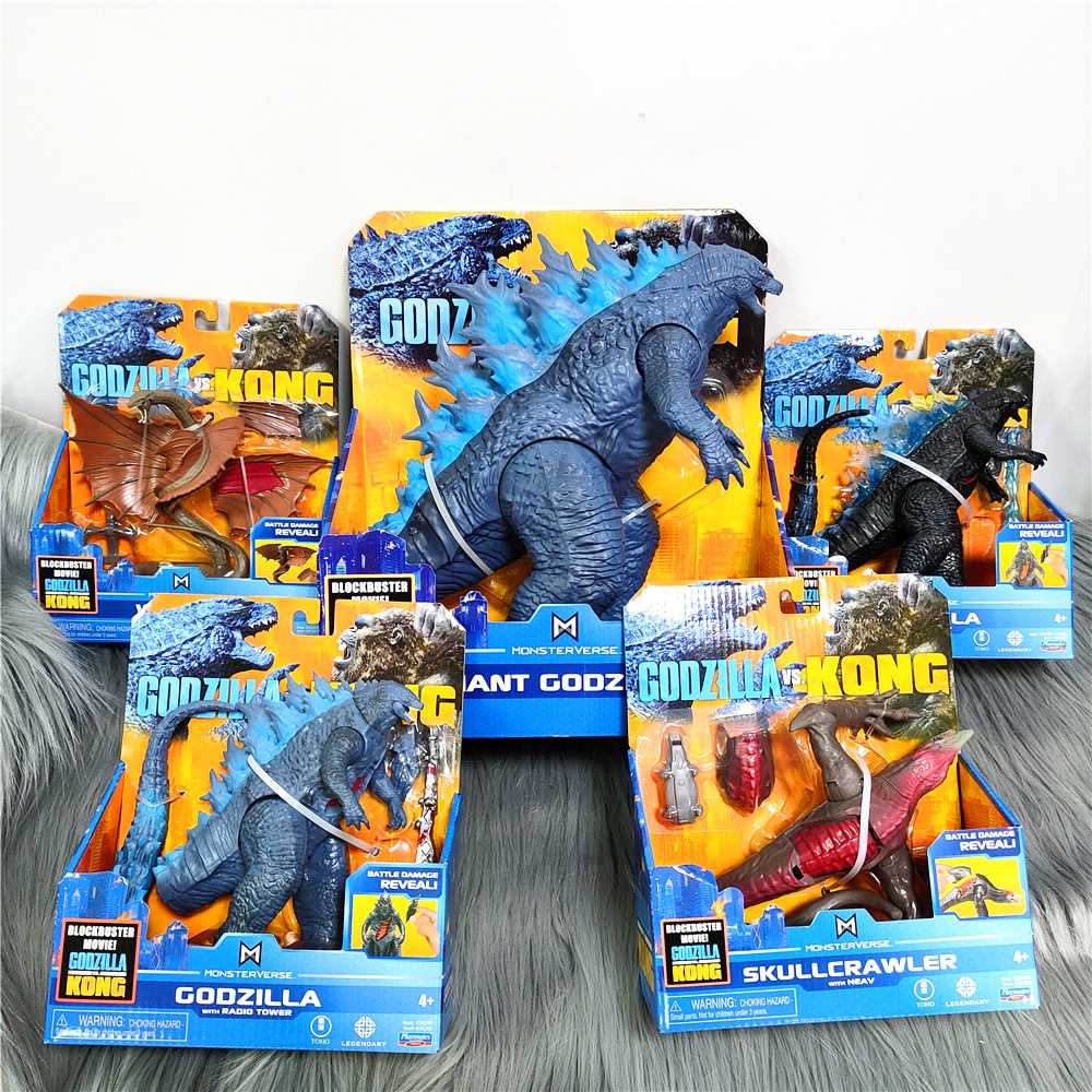 x6nq Bandai Anime Figure Godzilla Vs Kong Godzilla Skullcrawler Warbat