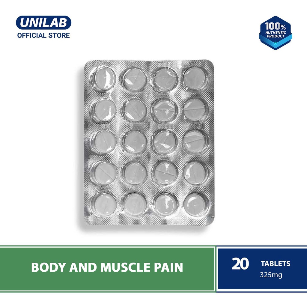 Unilab Muskelax Paracetamol 20 Tablets Shopee Philippines