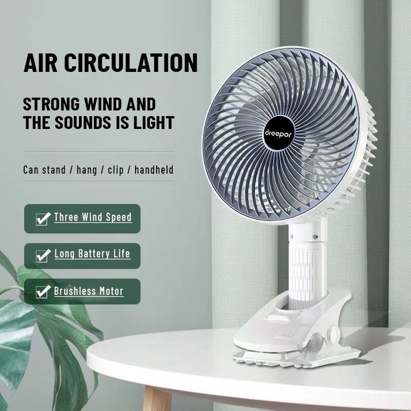 100% Original Dreepor Office Rotary Fan Portable Mini Fan Foldable ...