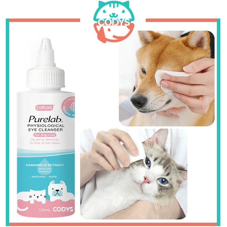 ☑CATURE Purelab Physiological Eye Cleanser for Dog and Cat (120mL ...