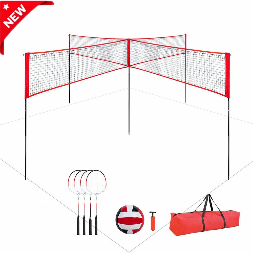 VN08A Customized Sport Volleyball Net, Beach Volleyball Net With Line
