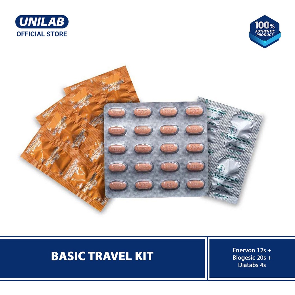 Unilab Enervon Tablet 12s, Biogesic 20s, Diatabs 4s For Energy,Relief