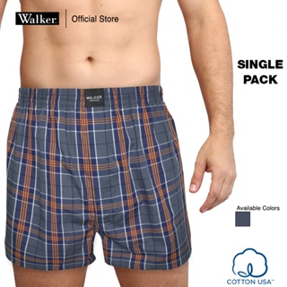 Walker Boxer Checkered Shorts Premium Cotton Comfort (Single Pack