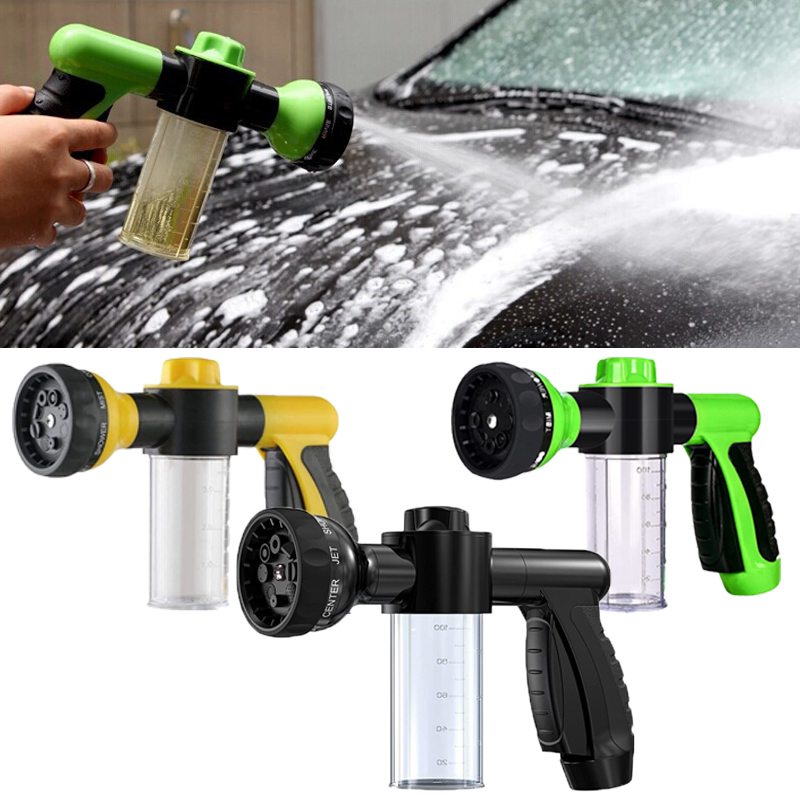 Pressure Hose Nozzle Foam Gun 8 In 1 Jet Spray Gun Soap Dispenser