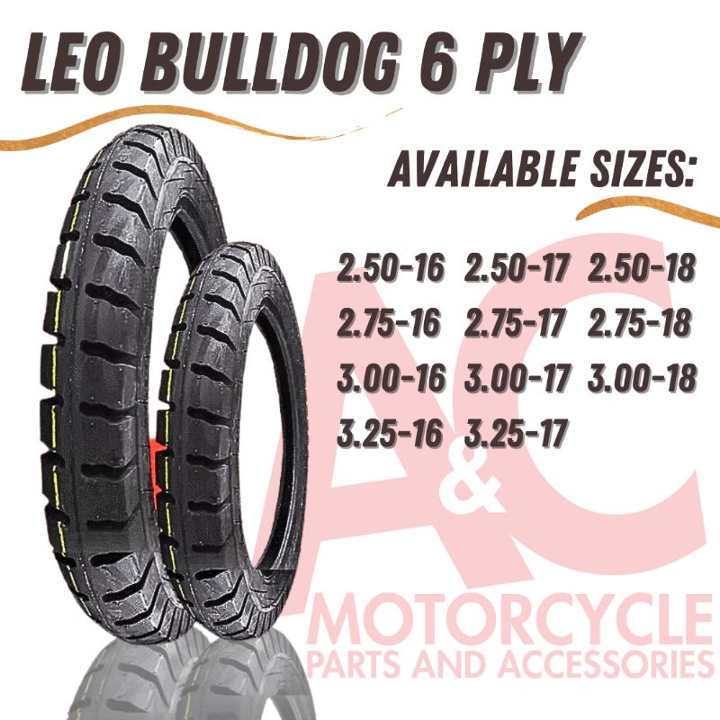 Leo Bulldog Heavy Duty Tire (2.50, 2.75, 3.00, 3.25,3.50 x 16,17,18