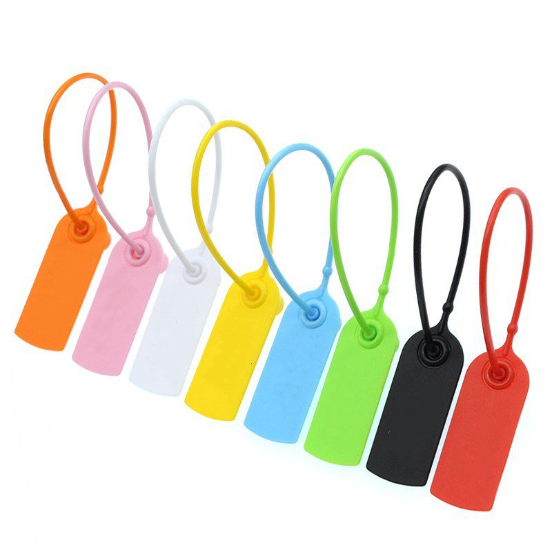 plastic hang tag string plugs seal Disposable air tight seal Plastic