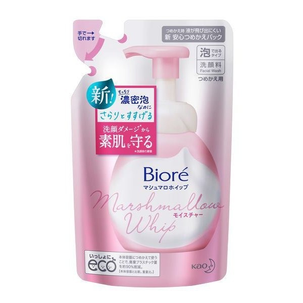 Biore Marshmallow Whip Series refill 130ml Moisture Medicinal Acne Care ...