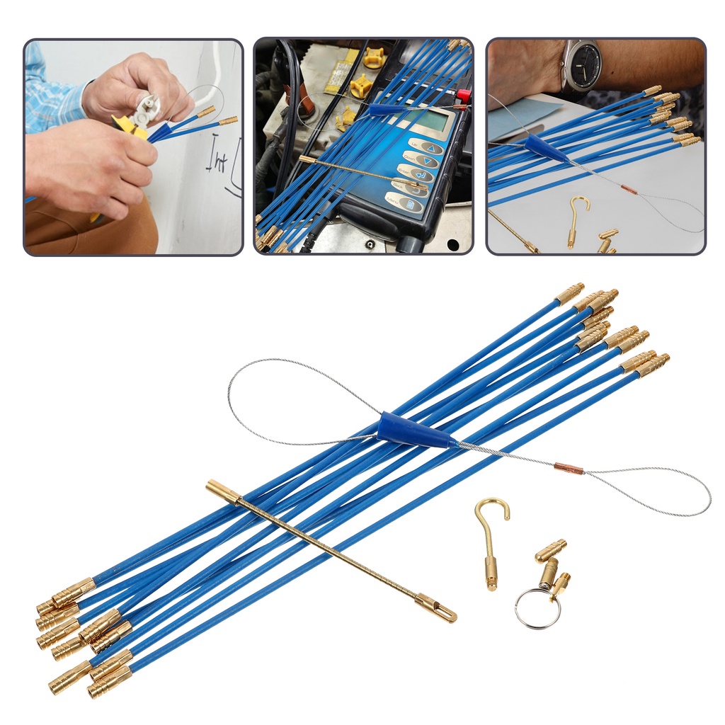 ☃♕1 Set Wire Fishing Tool Fiberglass Fish Tape Cable Puller For